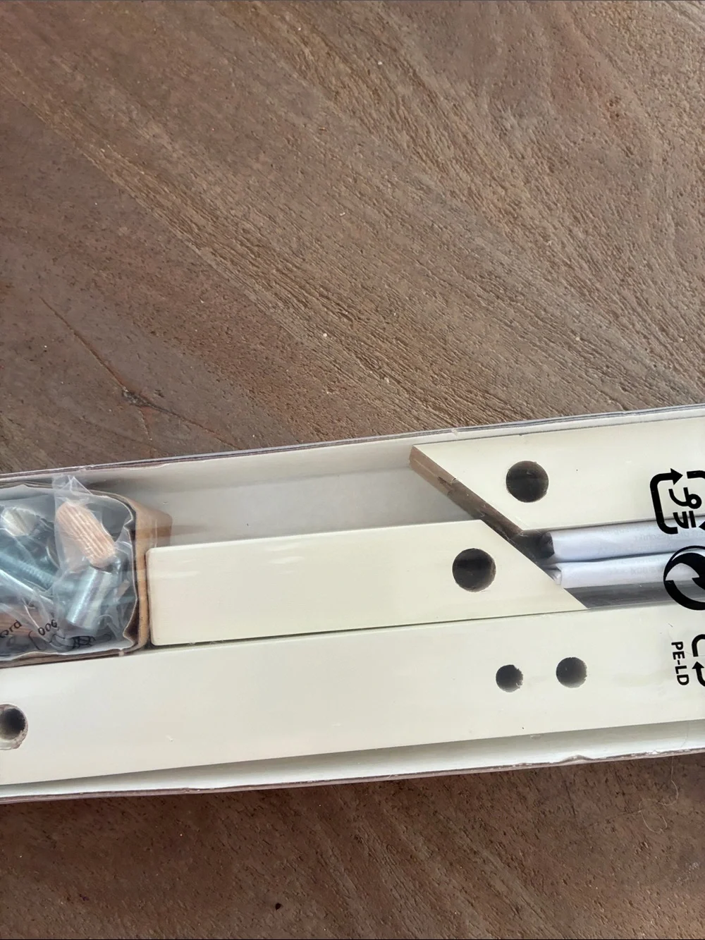 IKEA wall hanging purse coat rack Rod Bracket Set in Cream